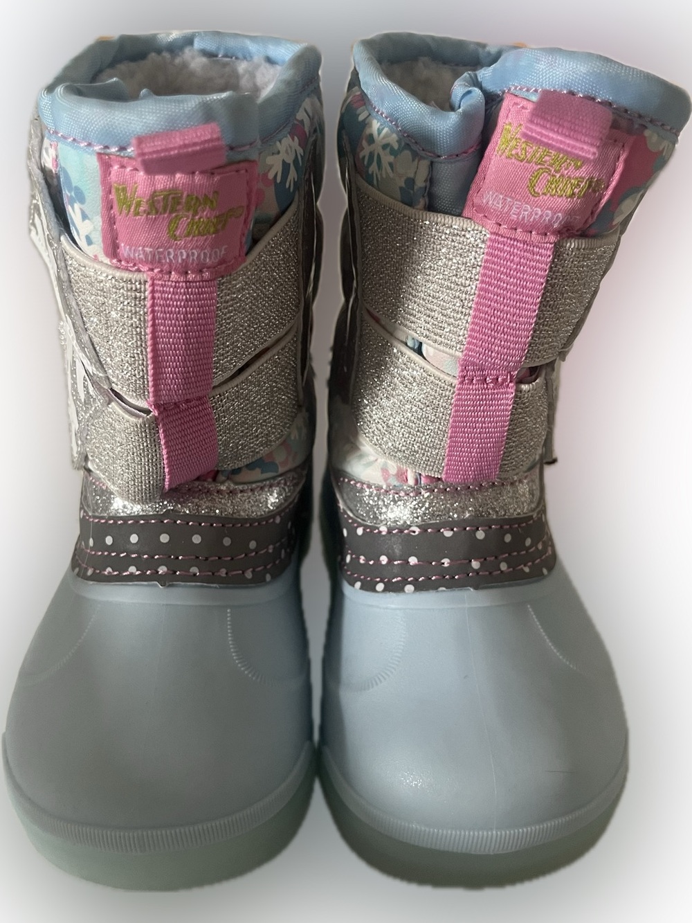 Western Chief Toddler Girls Denali Lighted Snow Boots Faux Fur Size 5 NWT